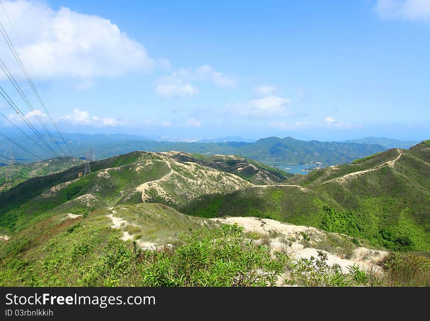 Mountain landscape in Hong Kong