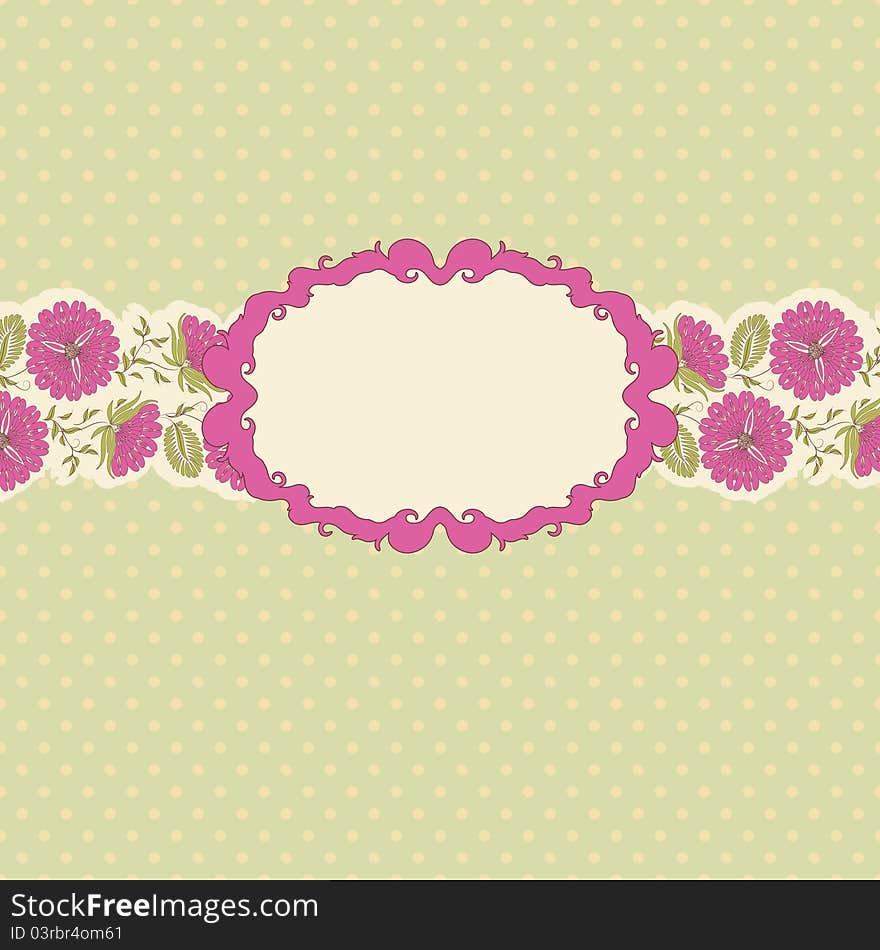 Template Frame Design For Greeting Card .