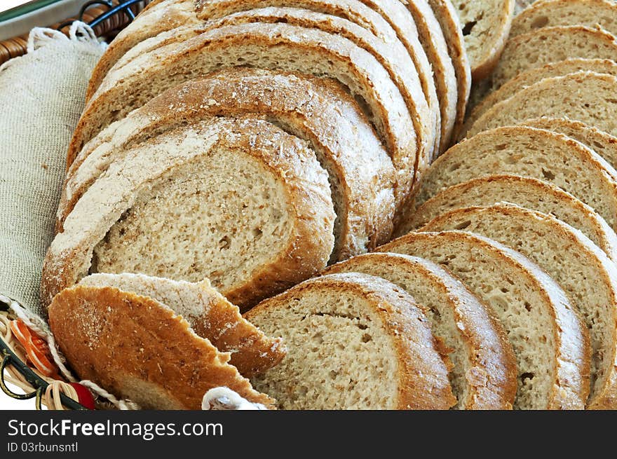 Slices of the Bulgarian bread.