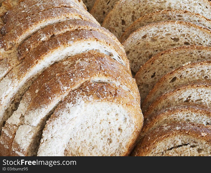 Slices of the Bulgarian bread.