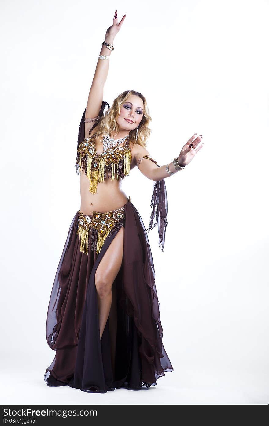 Beautiful blondika dancing oriental dance. Beautiful blondika dancing oriental dance