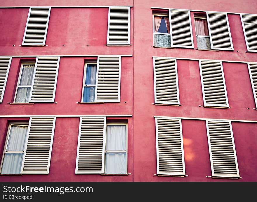 Windows On The Pink Wall