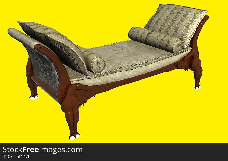 Classic Sofa 3D Rendering