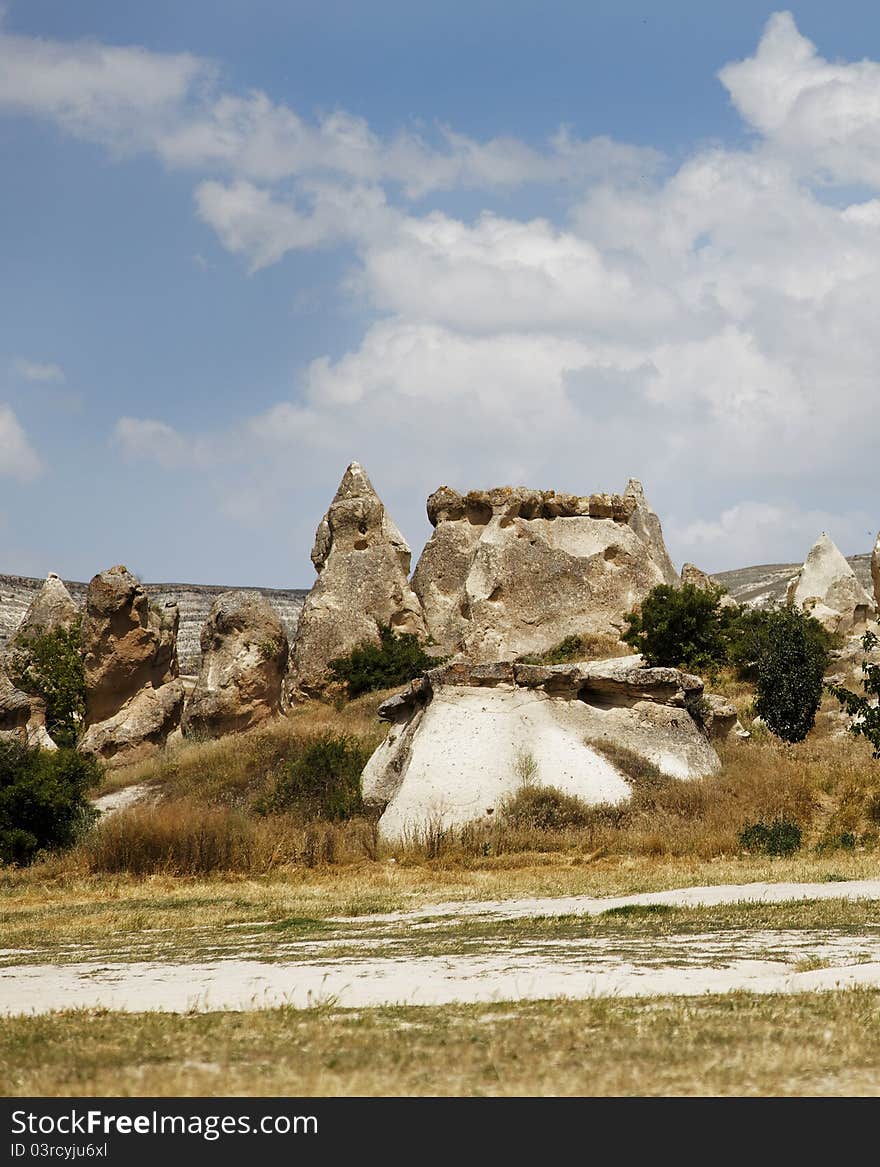 Sandstone and limestone formation Goreme