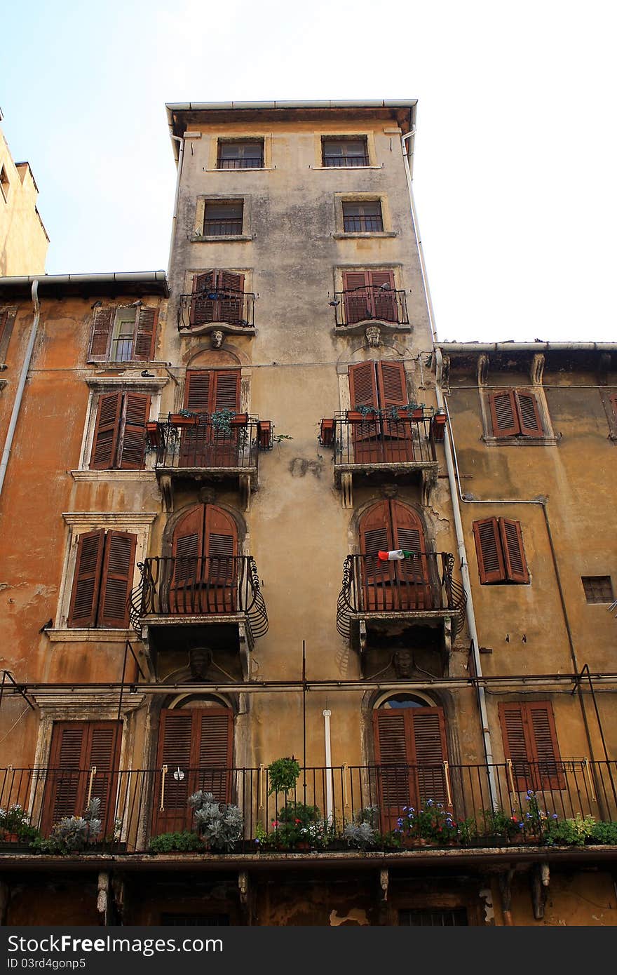 Beautiful old house in Verona, Italy. Beautiful old house in Verona, Italy