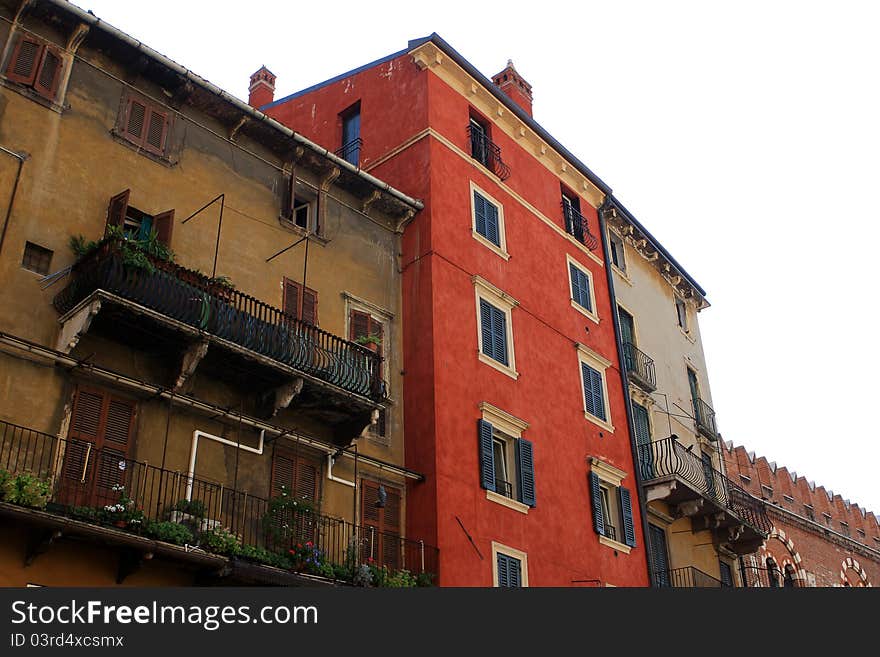 Beautiful old house in Verona, Italy. Beautiful old house in Verona, Italy