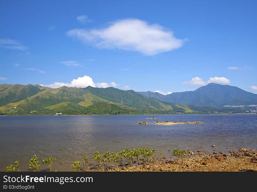 Sea Coast Landscape In Hong Kong