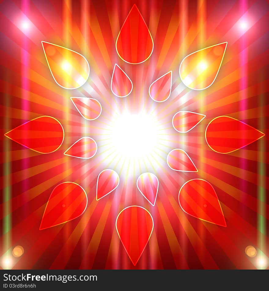 Abstract spirutal Sun grunge background