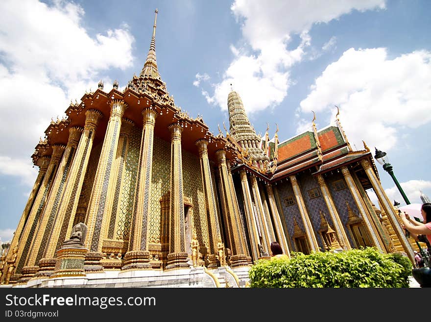 The royal Thia temple in area of the King palace in heart of Bangkok. The royal Thia temple in area of the King palace in heart of Bangkok