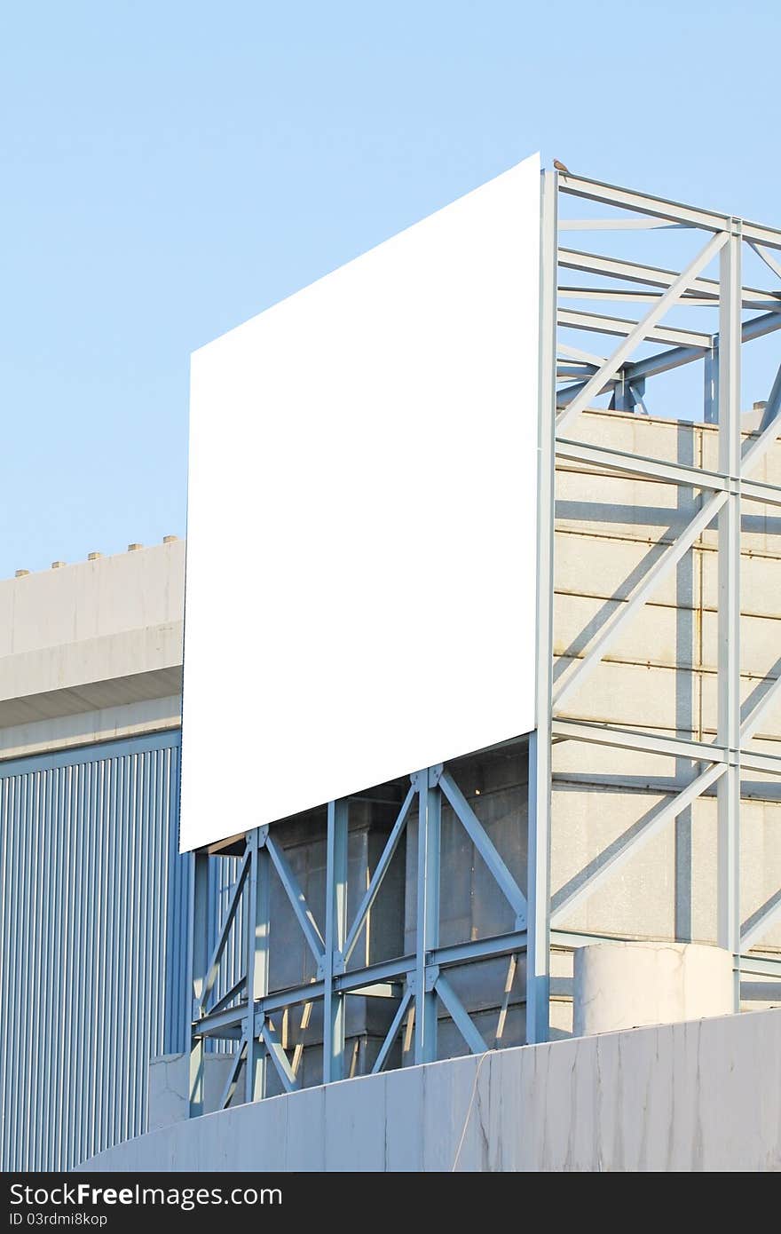 It is a large blank billboard.