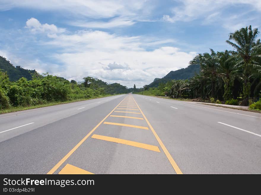 Contry road in Thailand