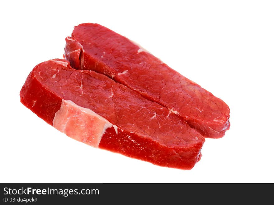 Raw Steak ,isolated on White. Raw Steak ,isolated on White.