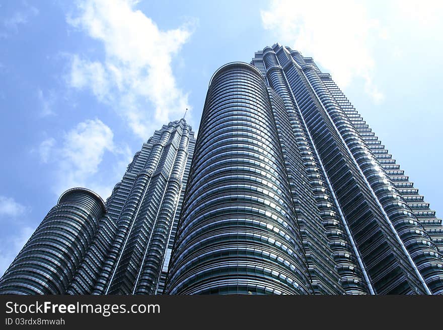 Twin Towers in Kuala Lumpur, the Tallest twin buildings in the world.