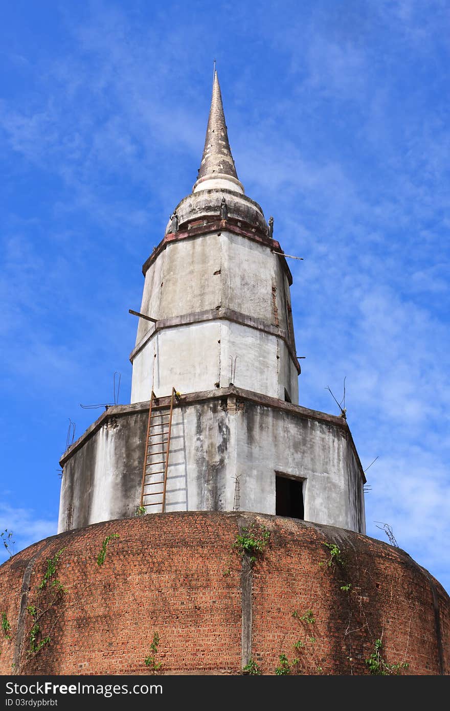 Old pagoda in southern Thailand