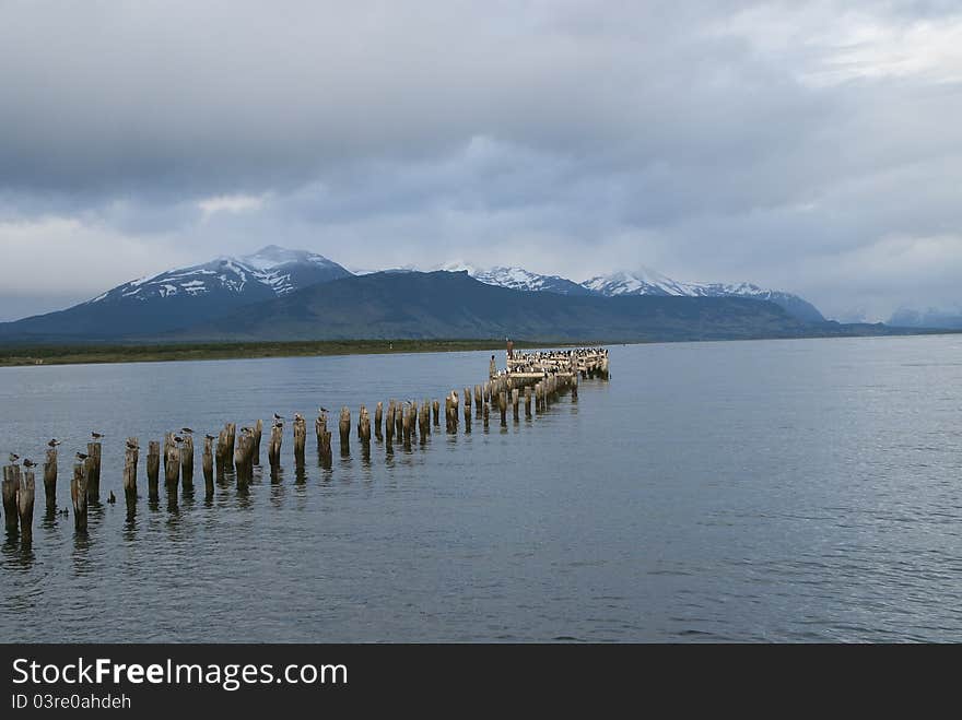 Puerto Natales am Esperanza Sound. Puerto Natales am Esperanza Sound