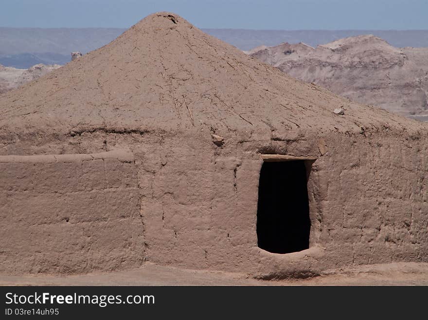 Aboriginal cabin in Atacama desert. Aboriginal cabin in Atacama desert