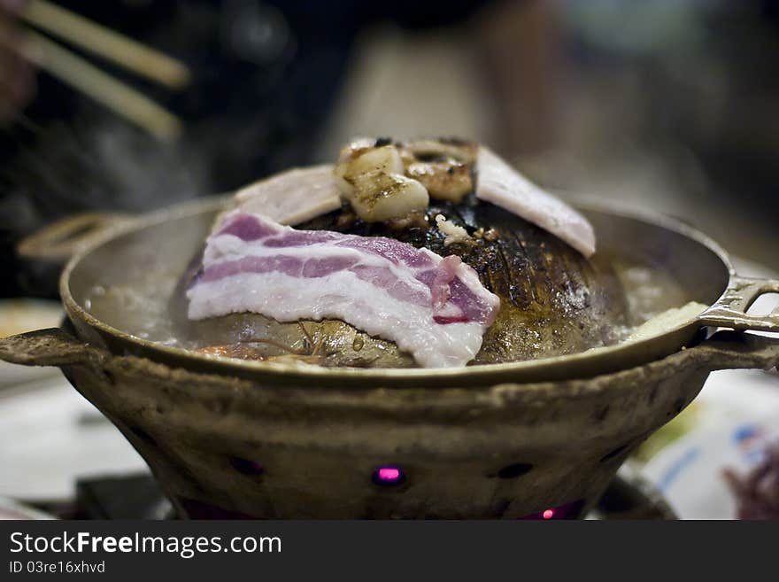 This is how Thai People eating barbecue.