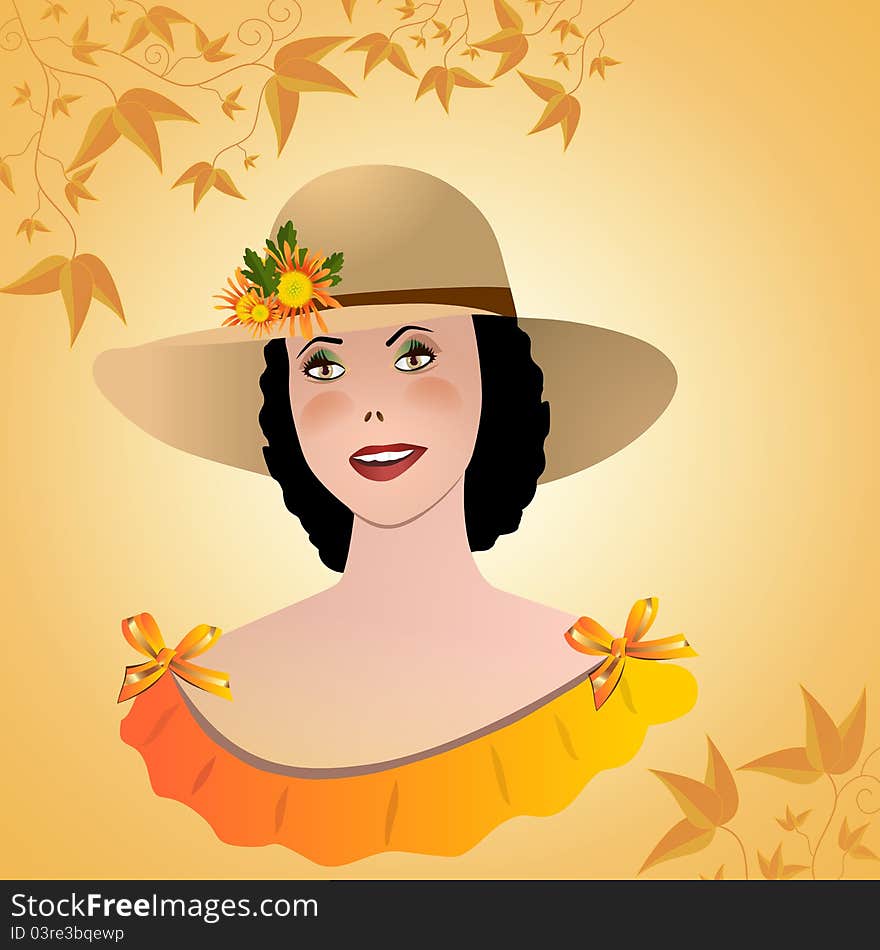 Portrait Of A Young Woman, Cdr Vector