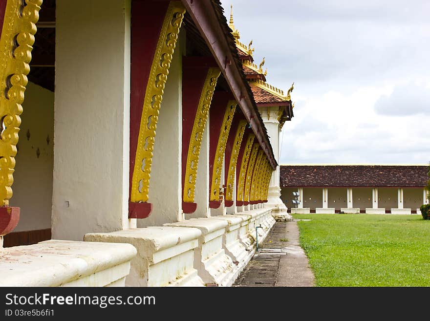 The Gallery from Thad Luang Pagoda in Vientiane