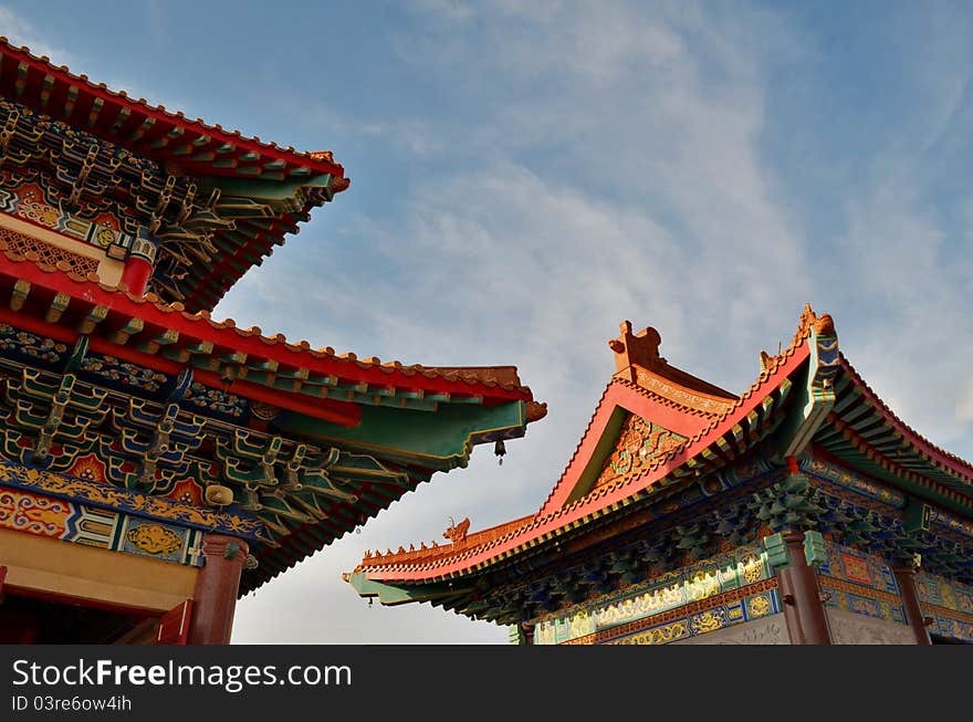 Roof of Lengnoeiyi chinese temple