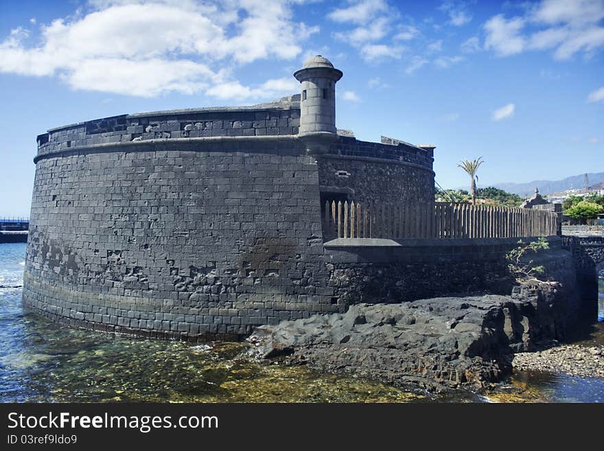 15th century fort in harbour of santa cruz. tenerife. 15th century fort in harbour of santa cruz. tenerife