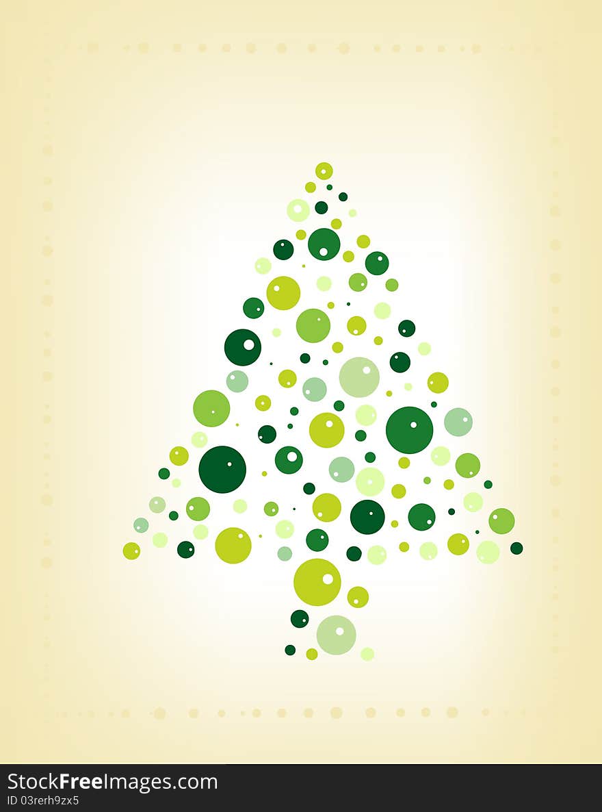 Christmas tree on a background