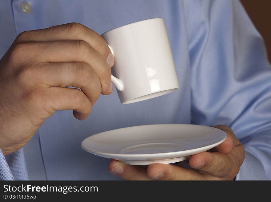 Man with a mug of coffee