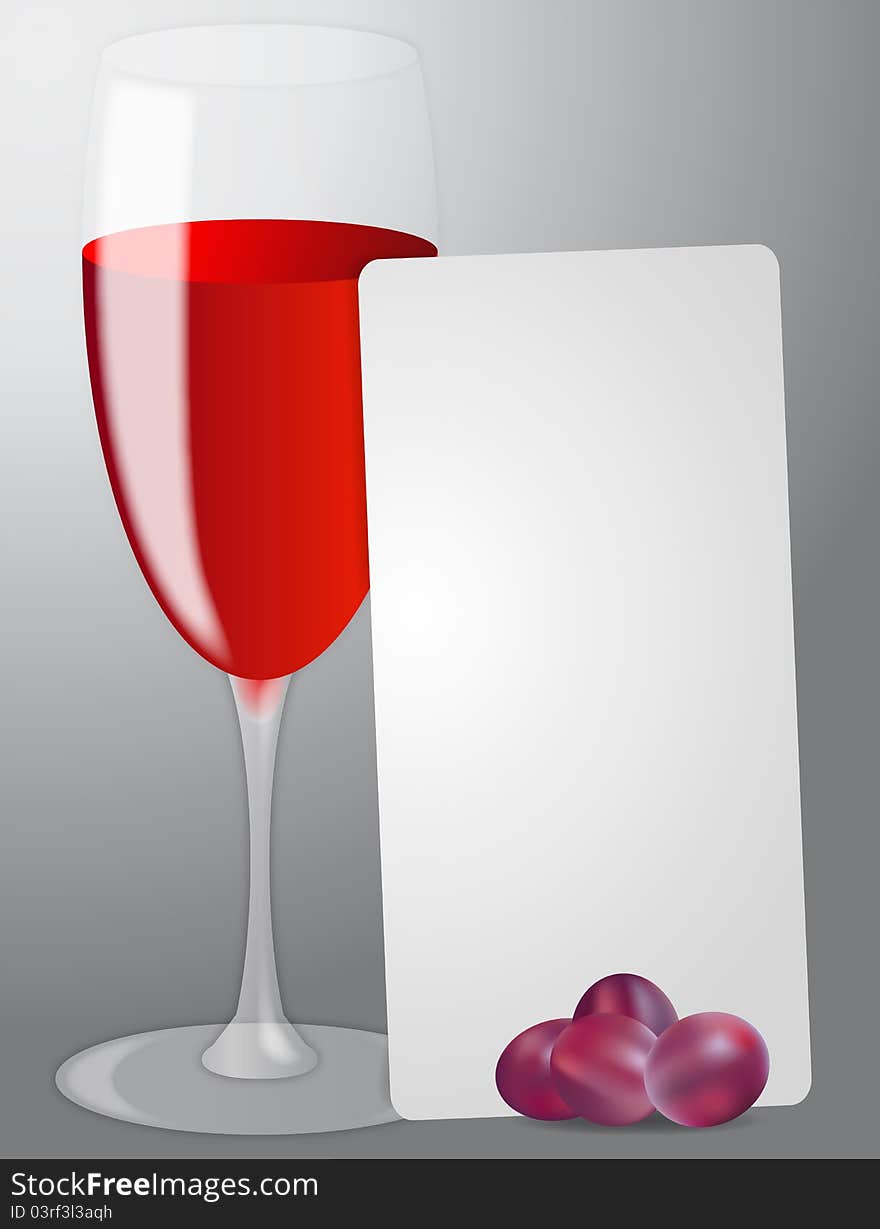 Illustration of list red wine