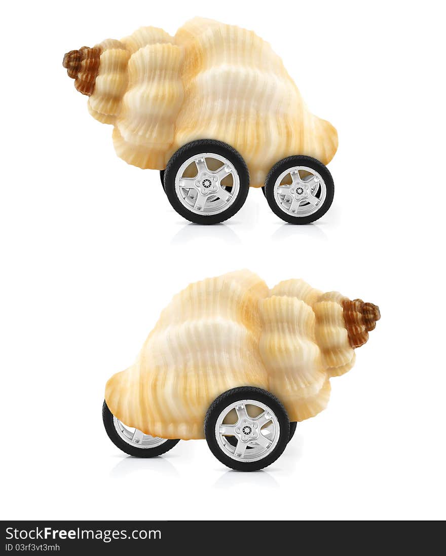 Snail on wheels