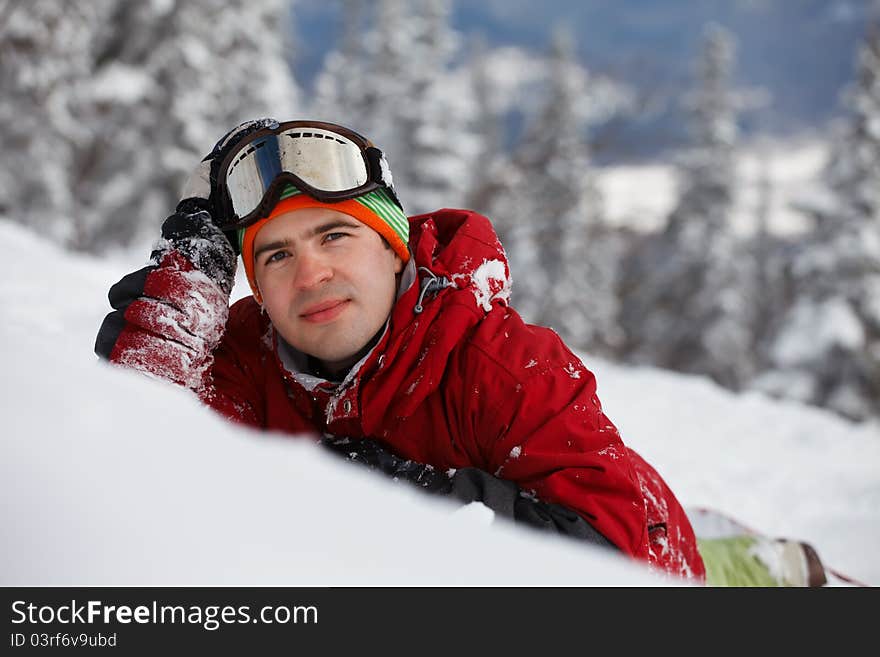 Image of young snowboarder