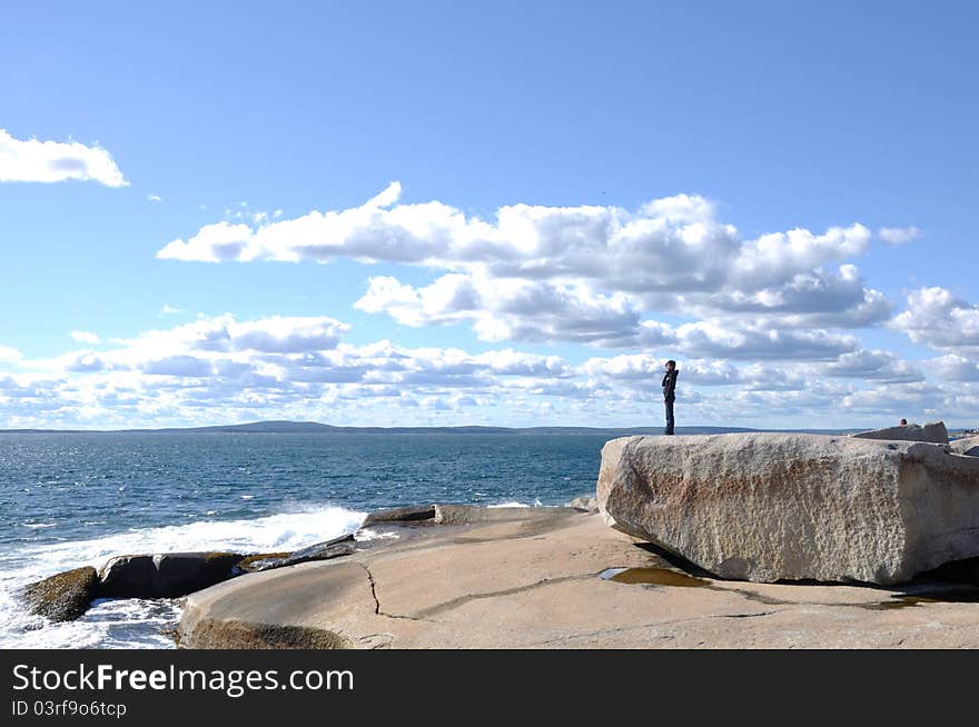 Ocean, Girl and Sky