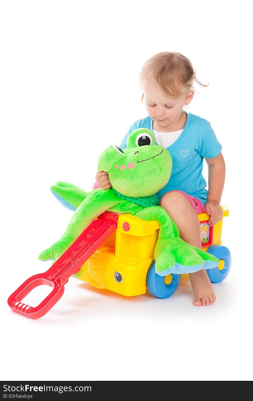 Child With A Green Frog