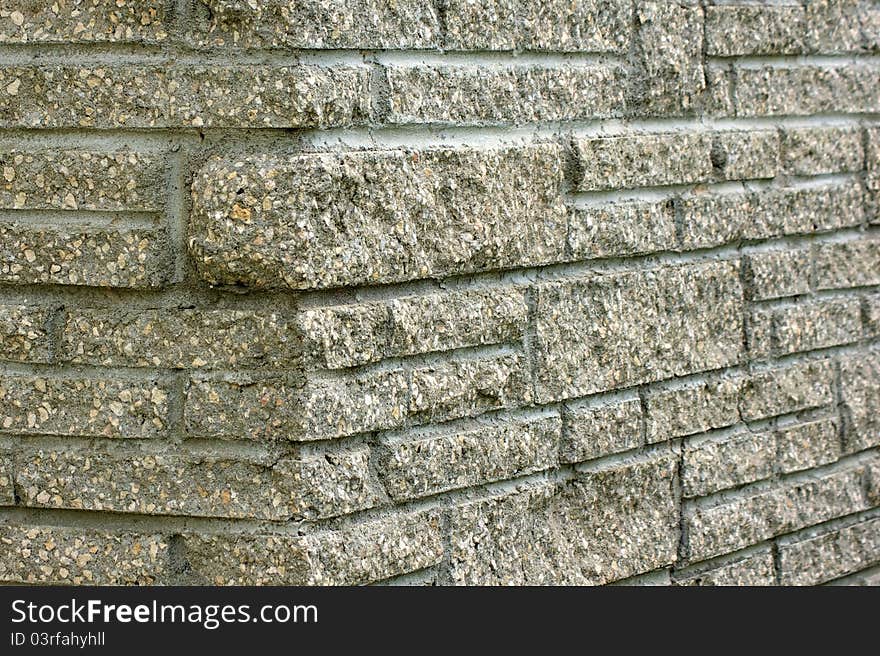 Detail of unique stone chimney brickwork. Detail of unique stone chimney brickwork.