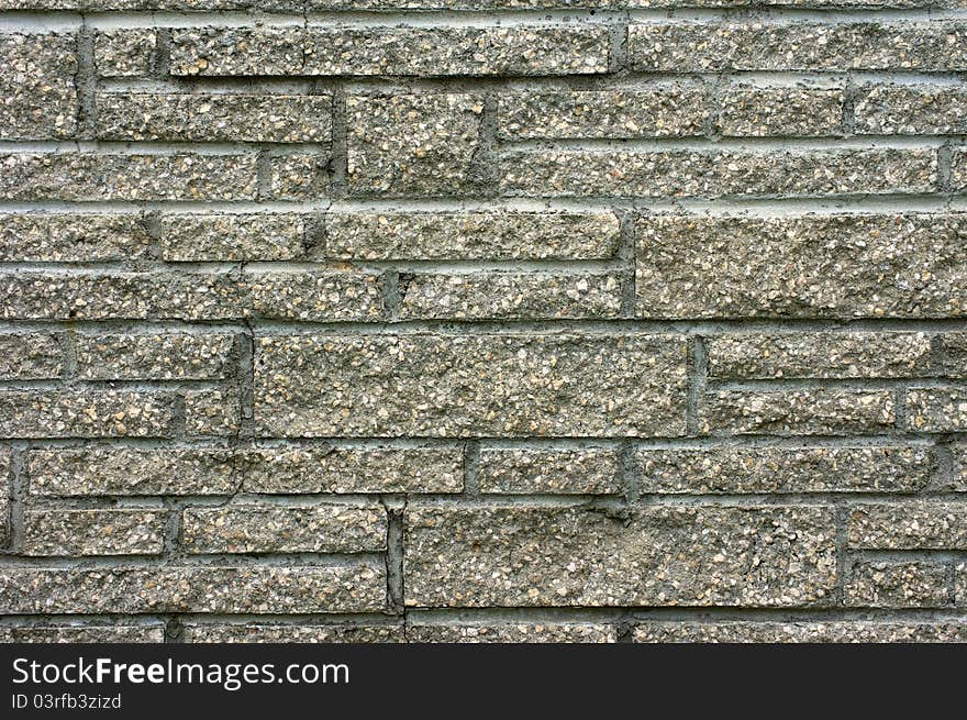 Detail of unique stone chimney or wall brickwork.