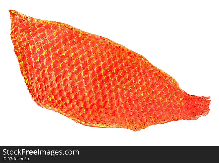 Red fish skin