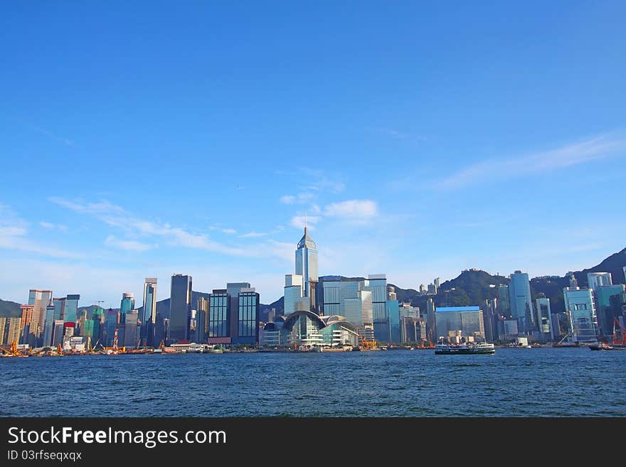 Hong Kong skyline at day