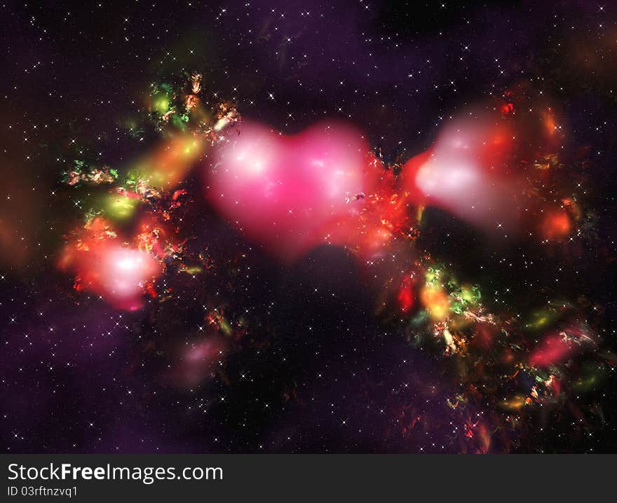 Abstract space galaxy and star fogs background