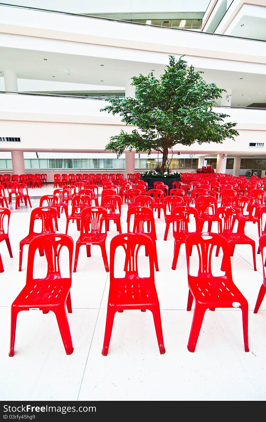 Red Empty Chairs