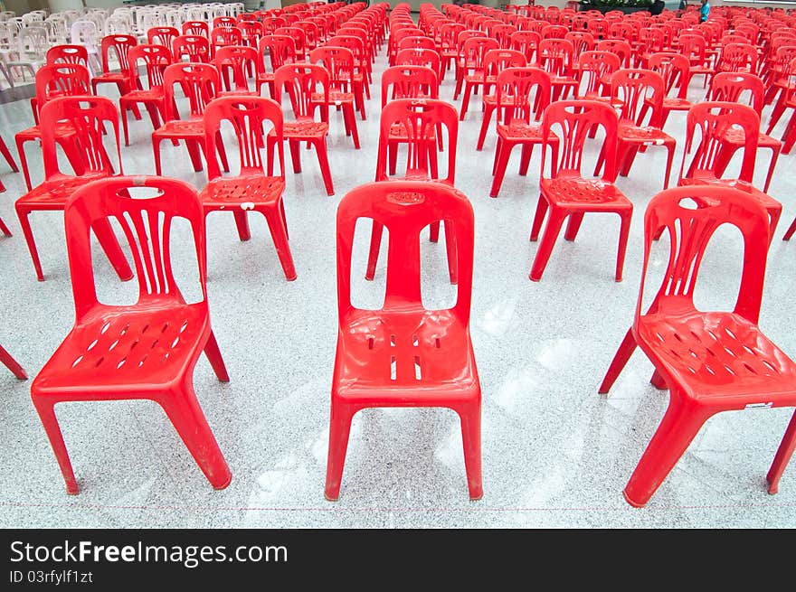 Red Empty Chairs