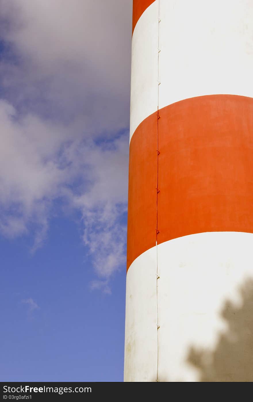 Lighthouse fragment and sky