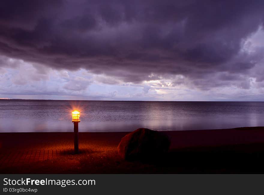 Early morning light on the resorts coast