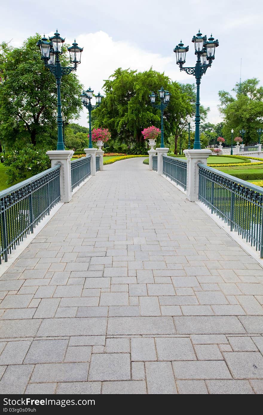 Bridge in park of palace