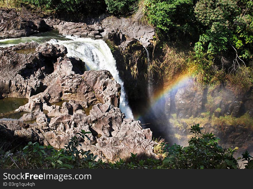 Rainbow Falls, waterfall on the Big Island of Hawaii. Rainbow Falls, waterfall on the Big Island of Hawaii.