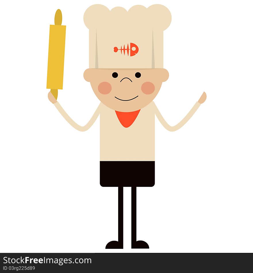 Cartoon cook illustration