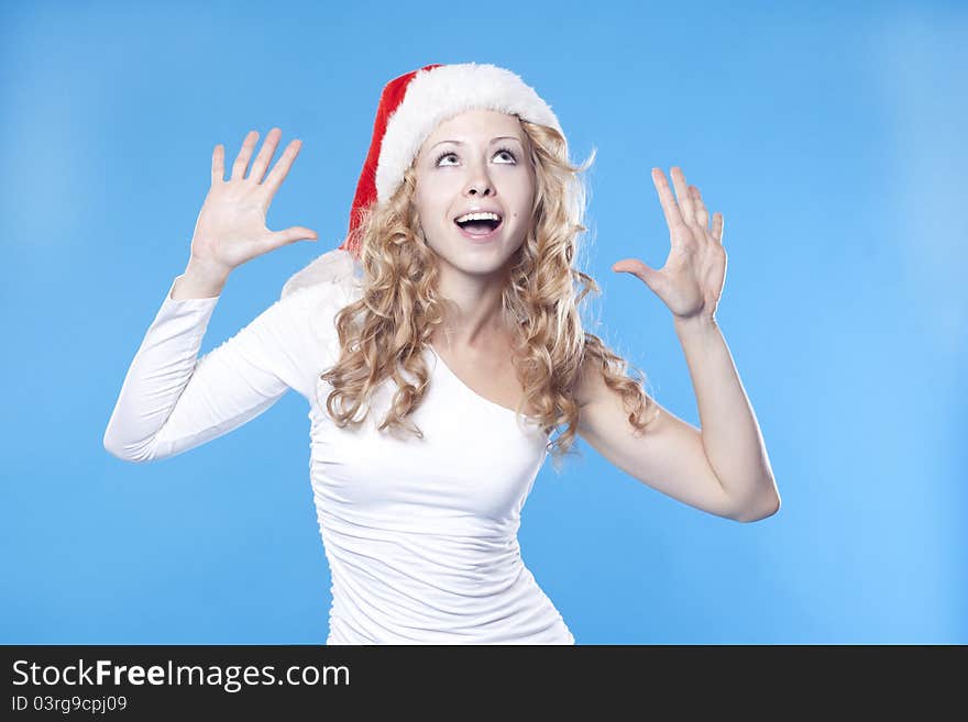 Emotional Pretty Santa Girl