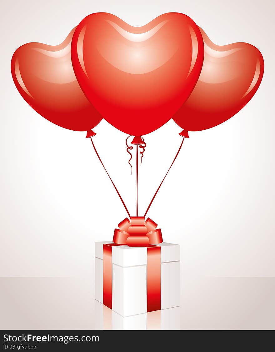 Gift And Balloons