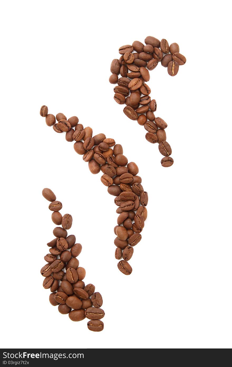 Abstract curves of fresh scented coffee beans. Abstract curves of fresh scented coffee beans