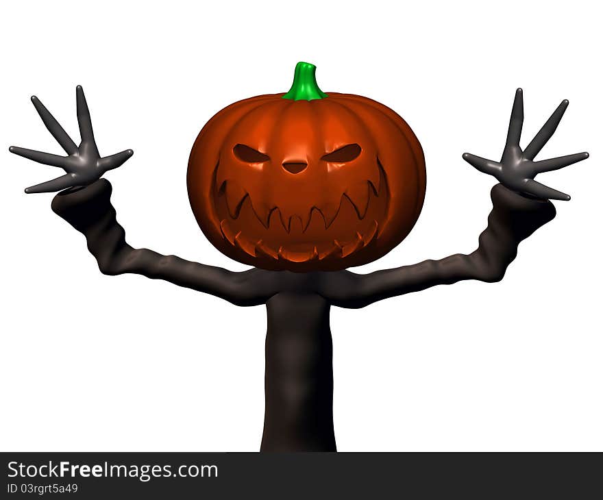 Halloween Pumpkin with a scary face. Great for your party invitation