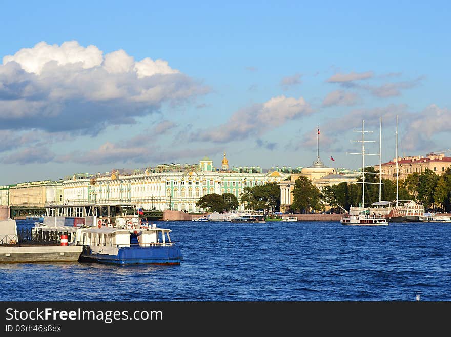 View of the Winter palace and Admiralty in St.Petersburg, Russia. View of the Winter palace and Admiralty in St.Petersburg, Russia