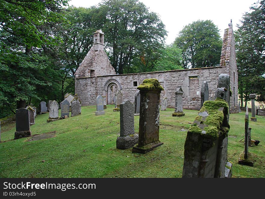 A view of the old ruined church of St. Marys in Grampian. A view of the old ruined church of St. Marys in Grampian